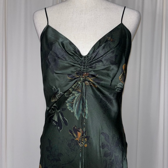 AllSaints Alexia Lilly Silk Blend Asymmetrical Slip Dress - Picture 5 of 9